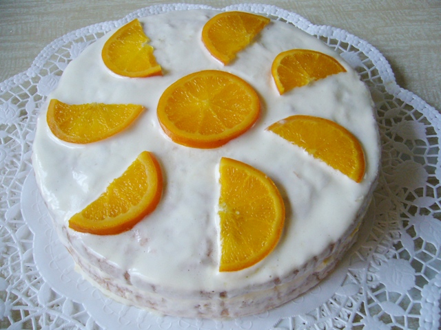 pomerančový dort
