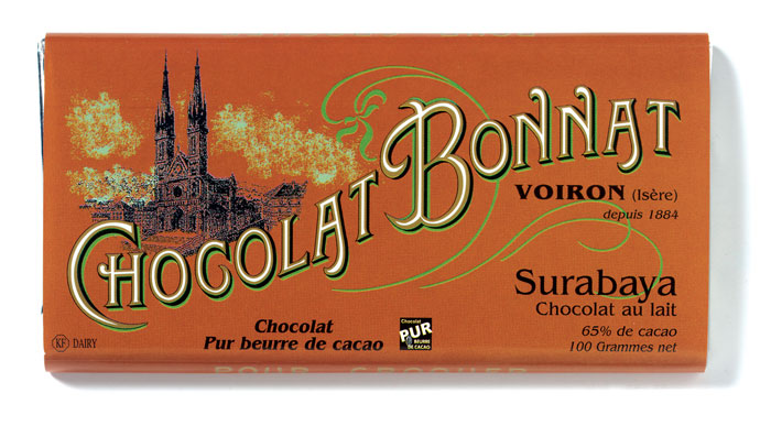 "čokoláda Bonnat Lait Grands Crus Surabaya 65 %"
