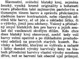 Výstřižek Blatský kroj Anna Skálová
